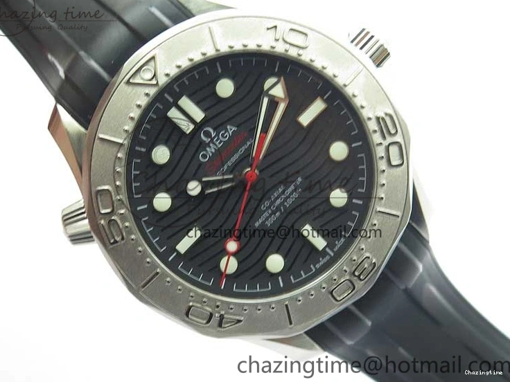 0121 BestValue Seamaster Diver 300M Nekton VSF 1:1 Best Edition Black Dial on Black Rubber Strap A 7886